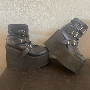 Demonia Buckle Platform Boots